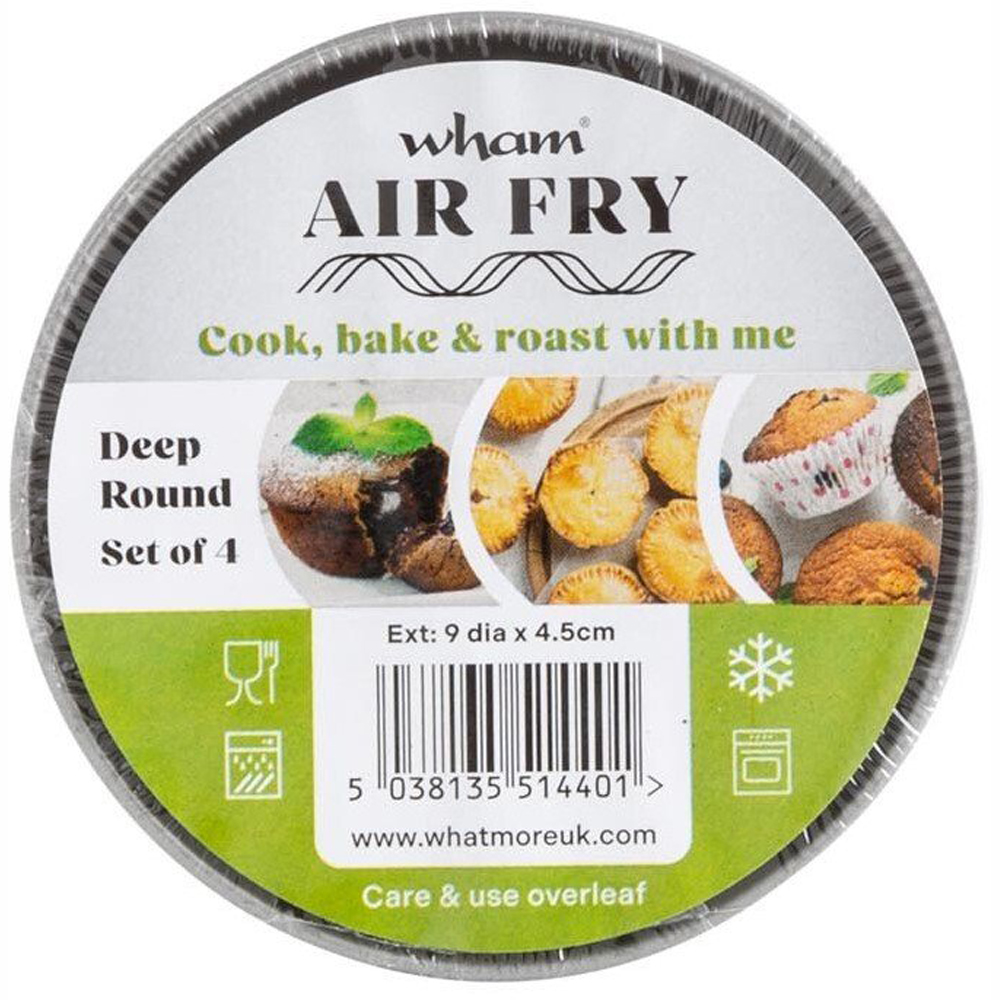 Set of 4 Wham AirFry Pudding Moulds - Silver Image 1