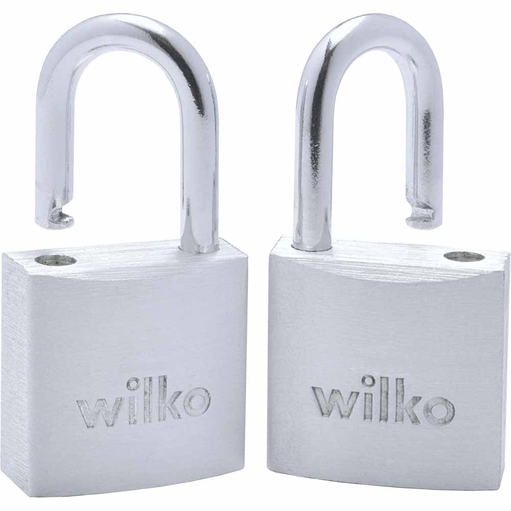 Wilko Titan 2x20mm Aluminium Padlock Image 3