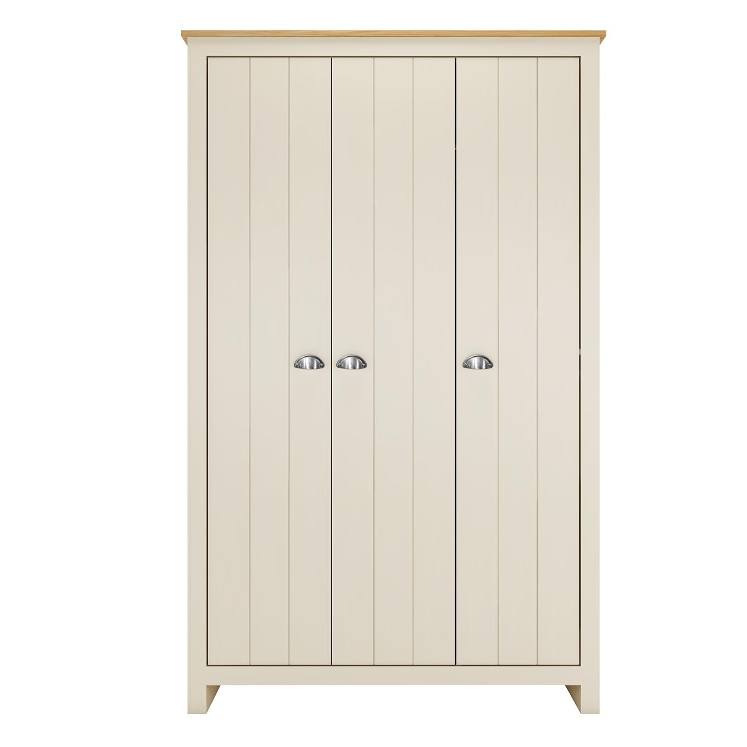 Lexington 3 Door Cream Wardrobe Image 2