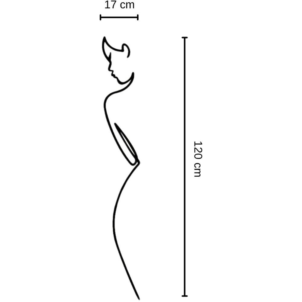 Decortie Abstract Female Form Minimalist Metal Line Art Wall Decor Image 5