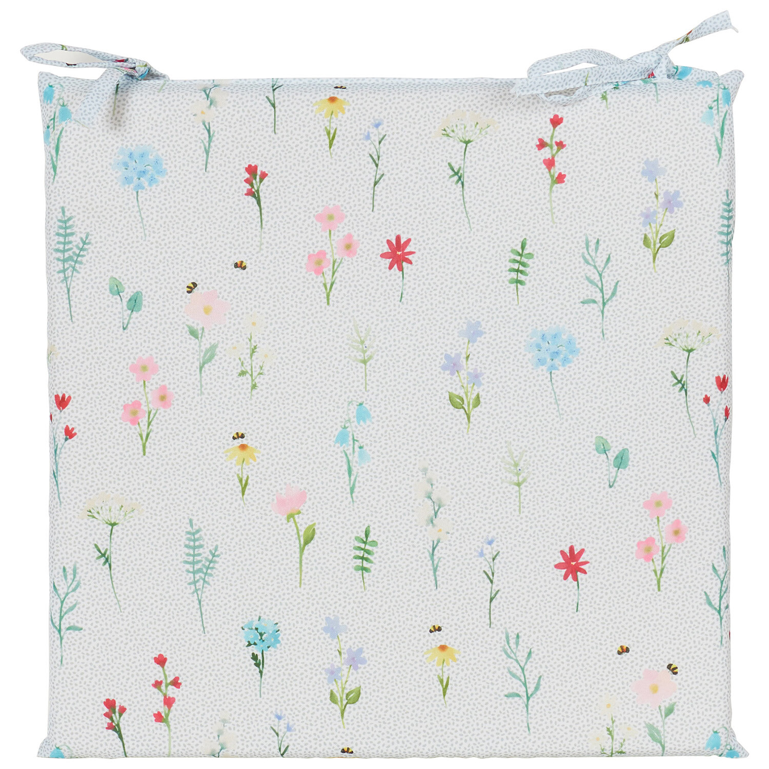 Flower Market Seat Pad - White Image 2