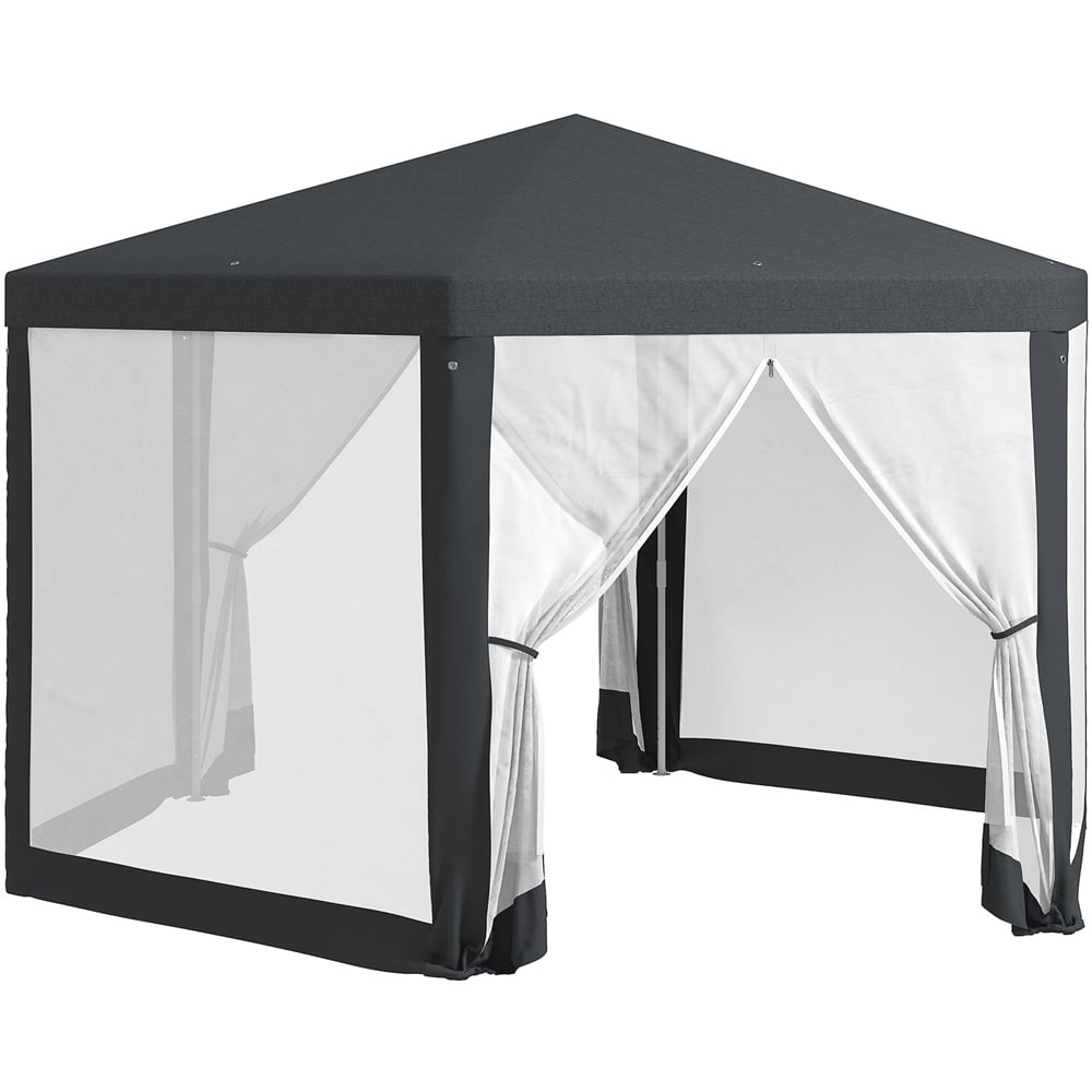 Outsunny 2 x 2m Dark Grey Hexagonal Gazebo Image 2