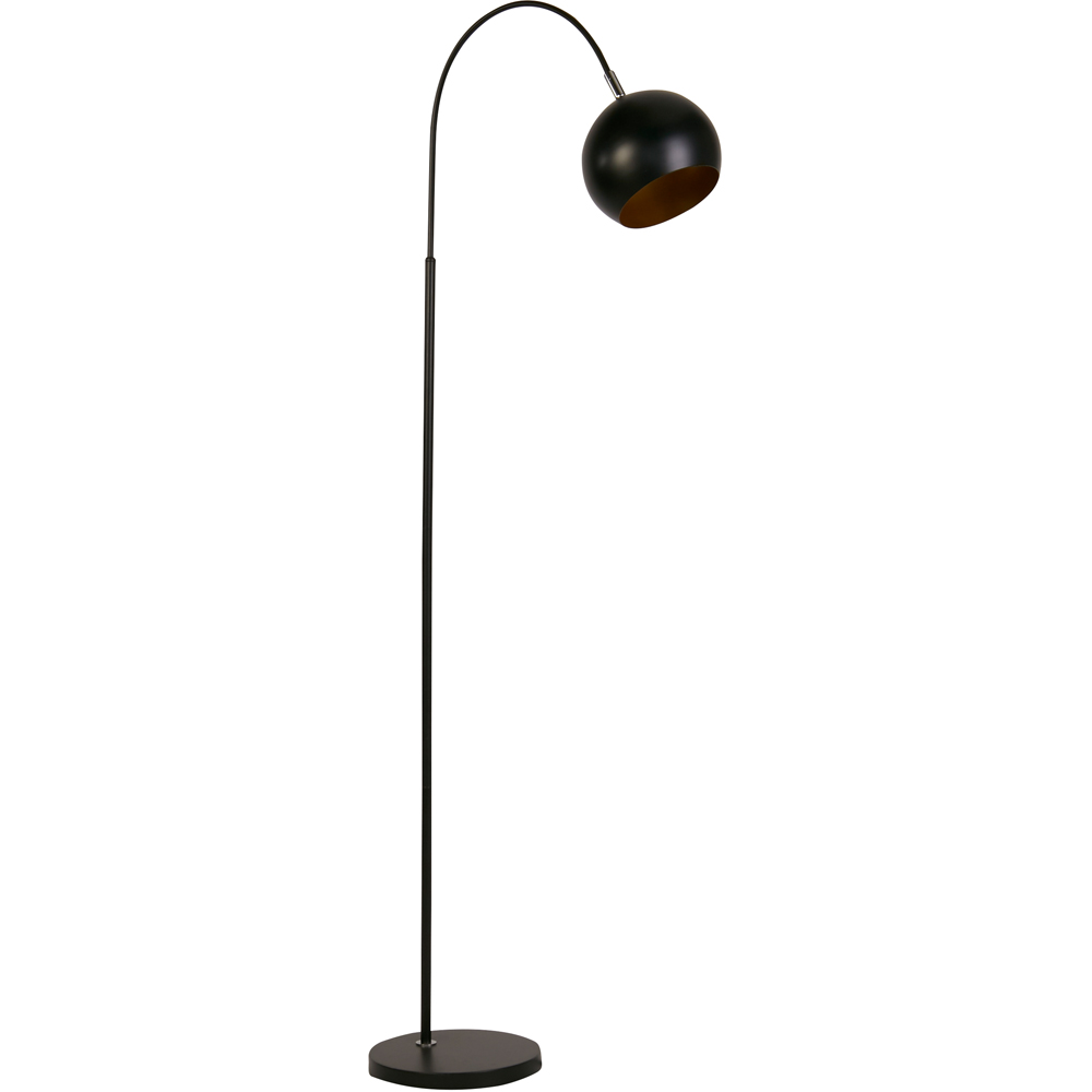 Lighting Collection Arlo Matt Black Ball Shade Floor Lamp Image 1