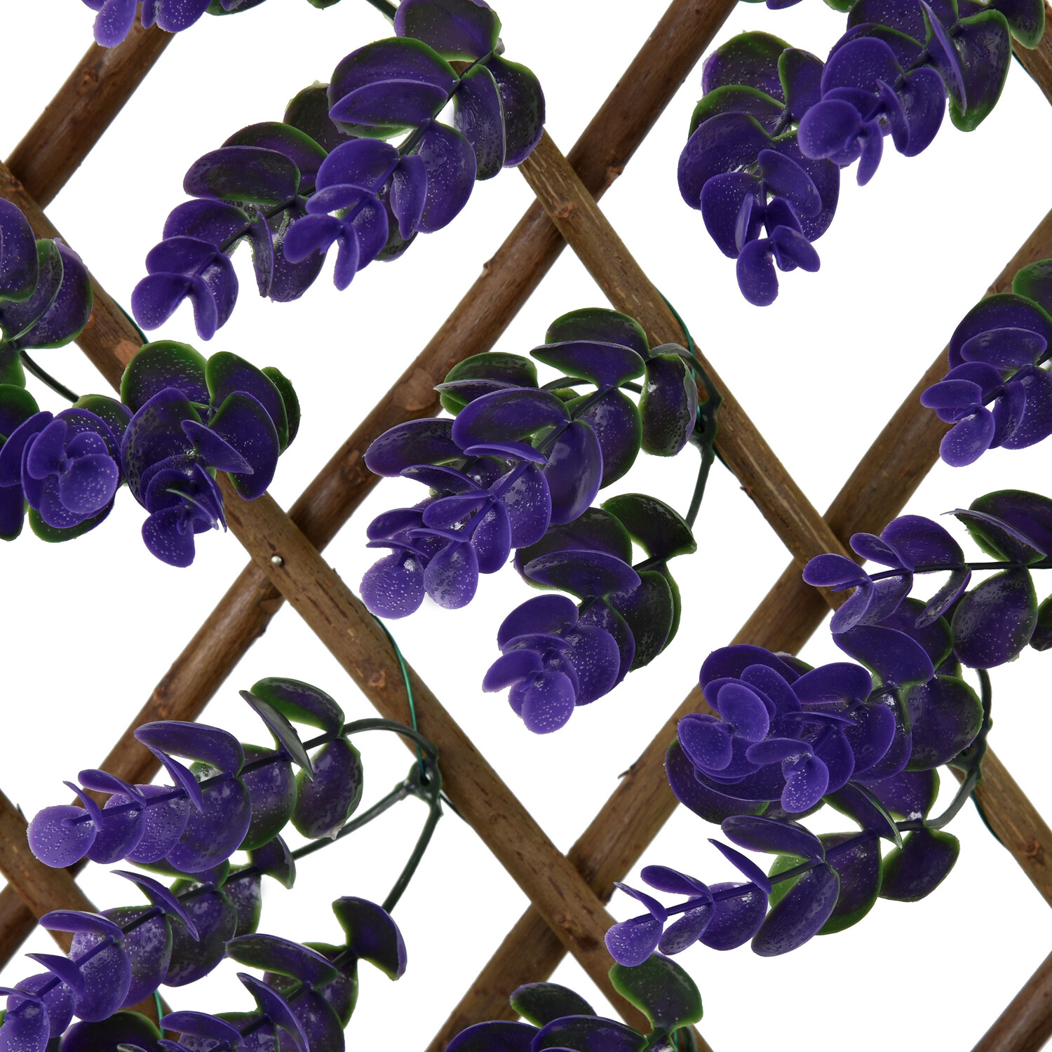 Expandable Lilac Leaf Trellis Lilac and Brown Image 2
