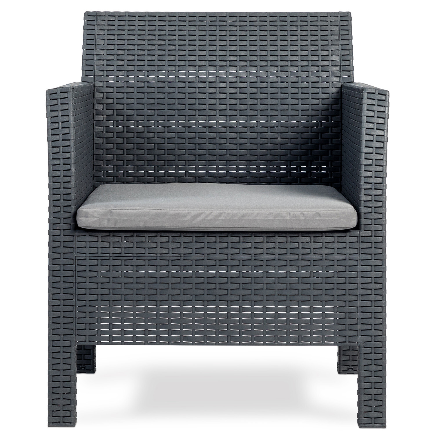 Matilde Conversation 4 Seater Black Rattan Patio Lounge Set Image 4