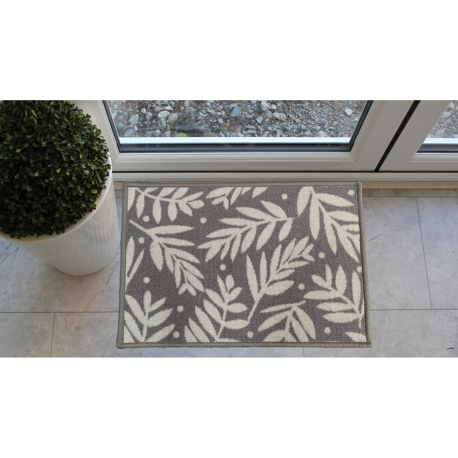 Athens Washable Doormat - Brown and Cream Image 4