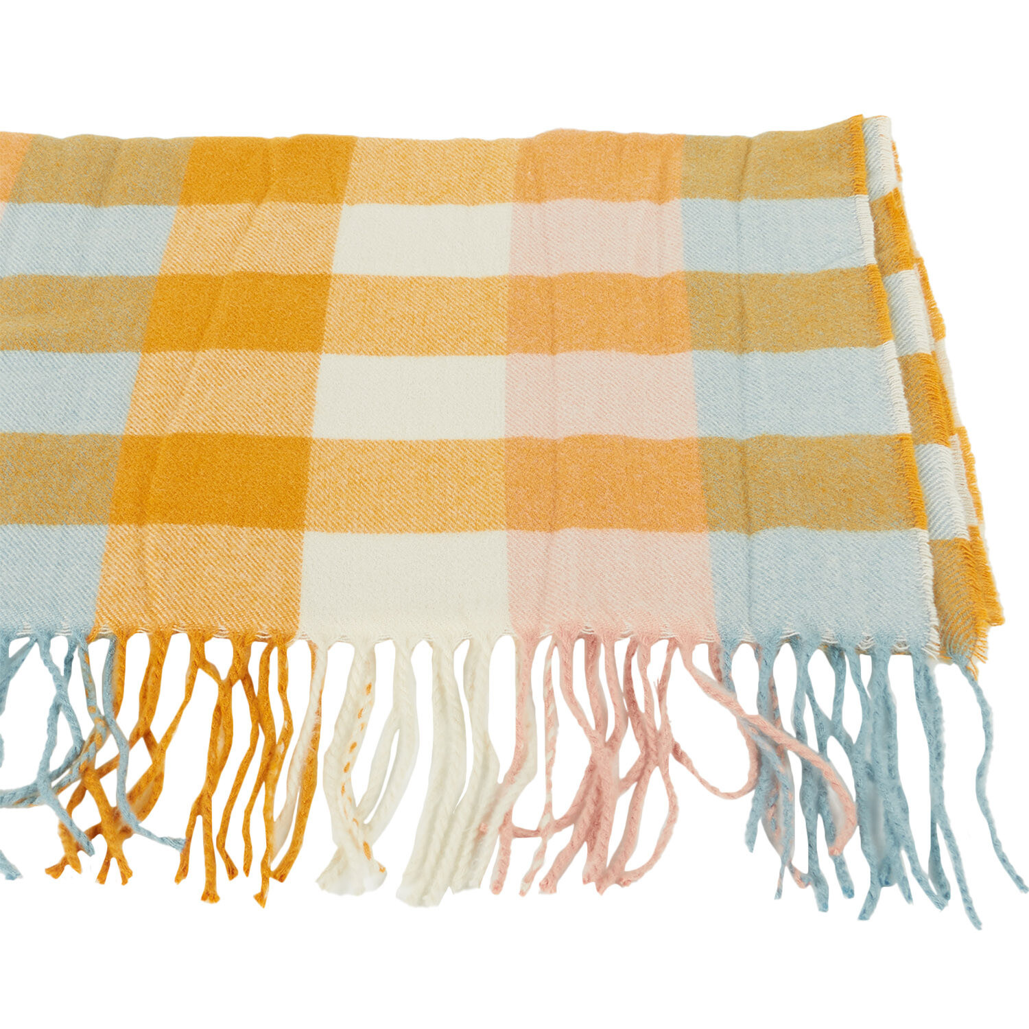 Elia Block Check Throw - Multicolour Image 2