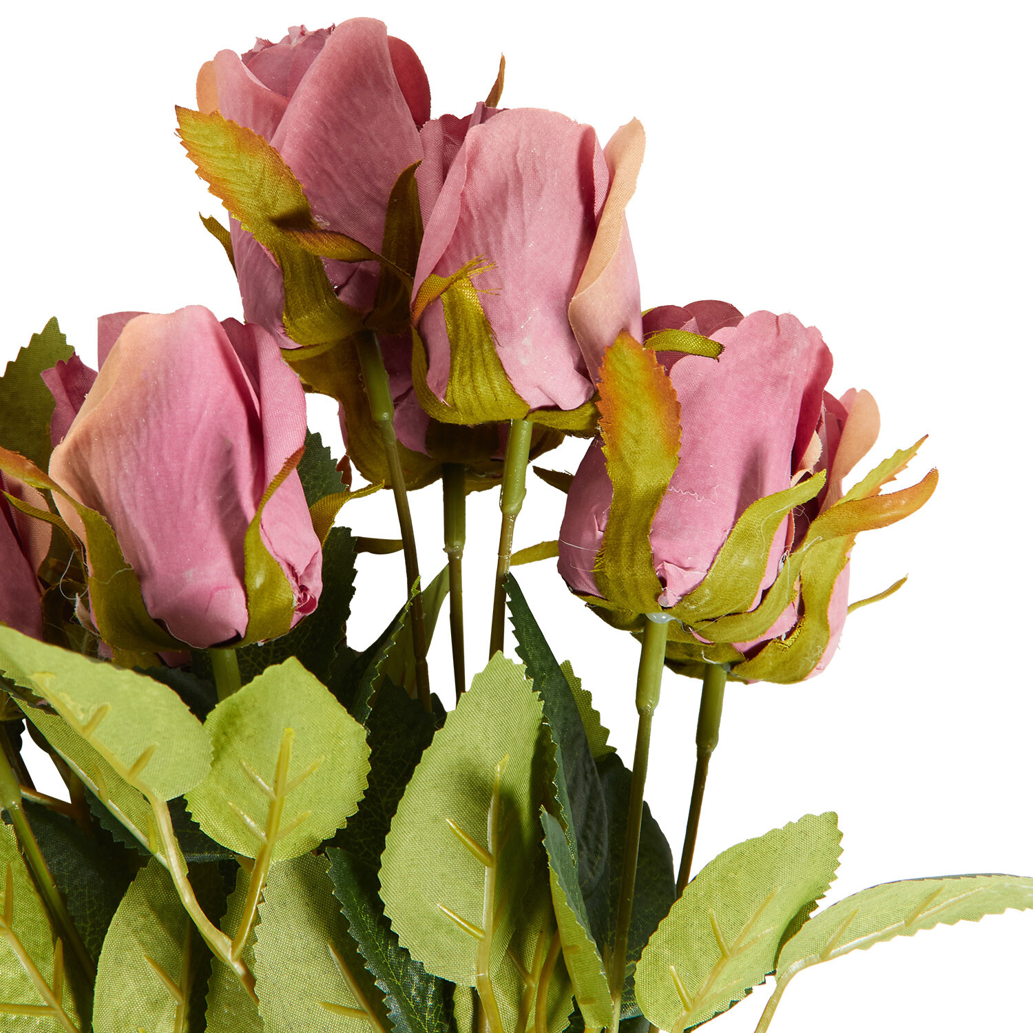 Faux Dried Rose Bouquet - Pink Image 3