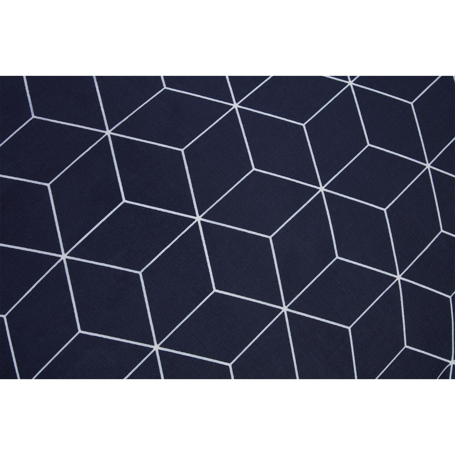 Divante Apollo Geo King Size Navy Duvet Cover and Pillowcase Set Image 5