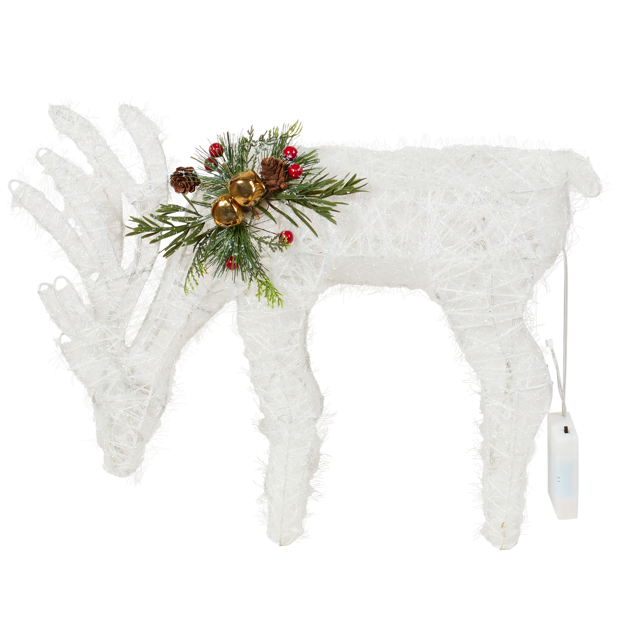 White LED Standing Reindeer - White Image 1