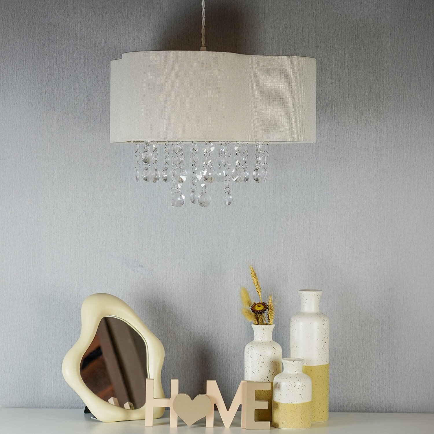 Elspeth Jewel Droplet Shade - White Image 4