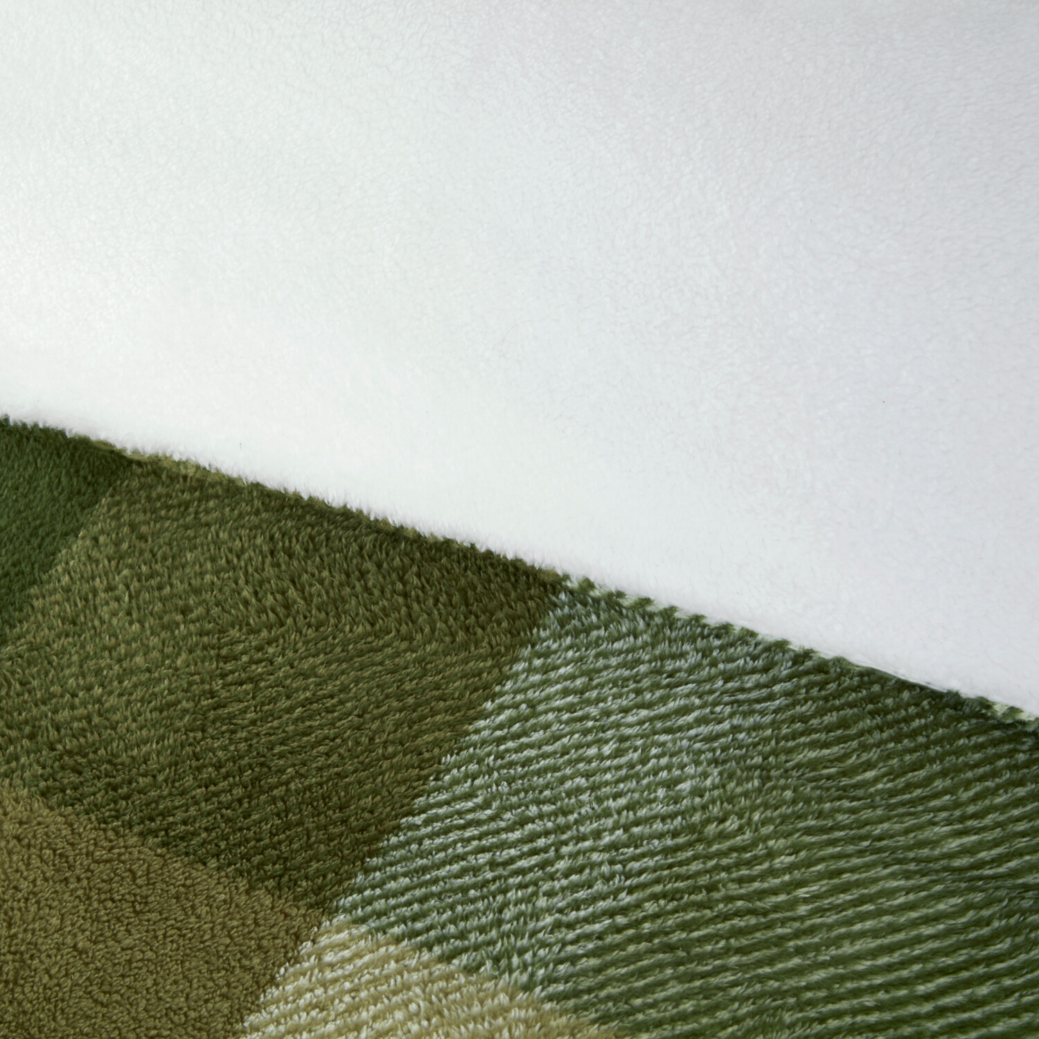 Teddy Fleece Check Duvet Set Green King Image 6