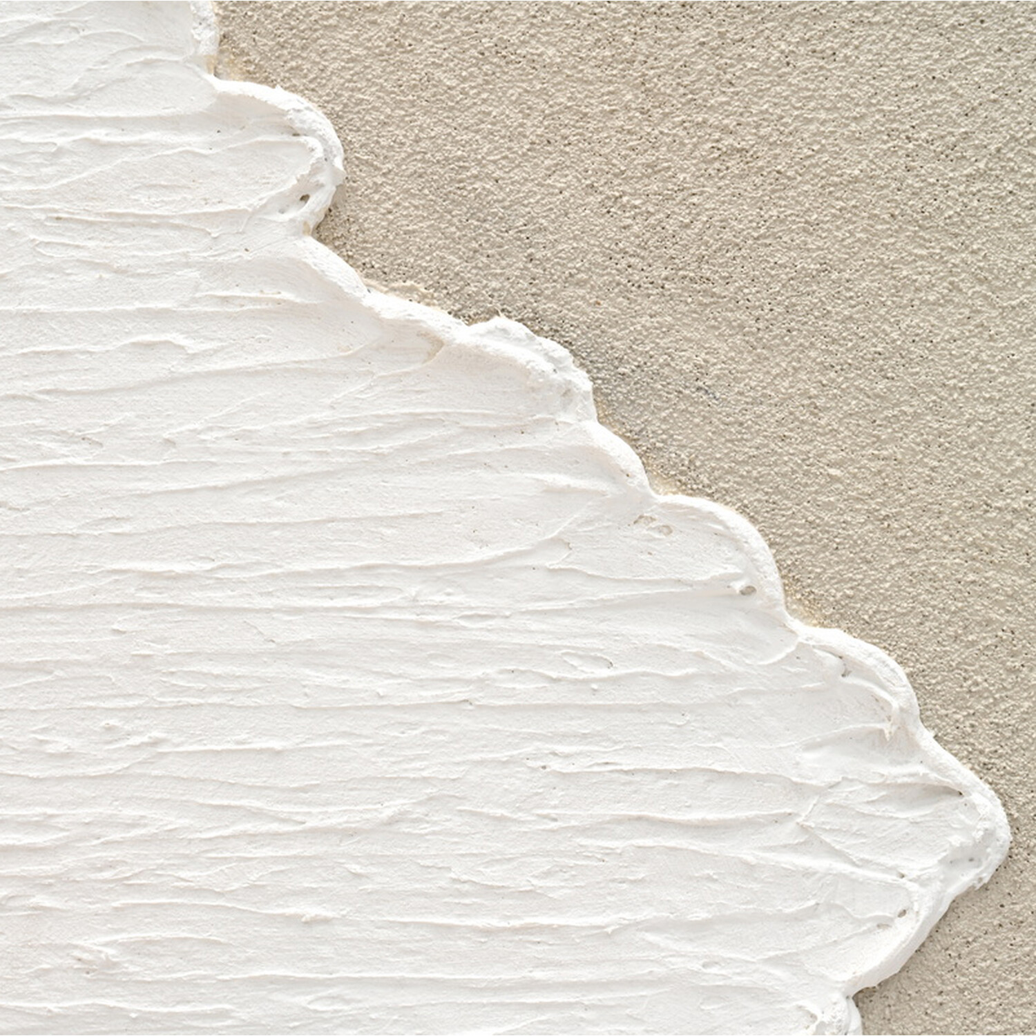 Calming Textured Hand Painted Wave Wall Art White Image 8