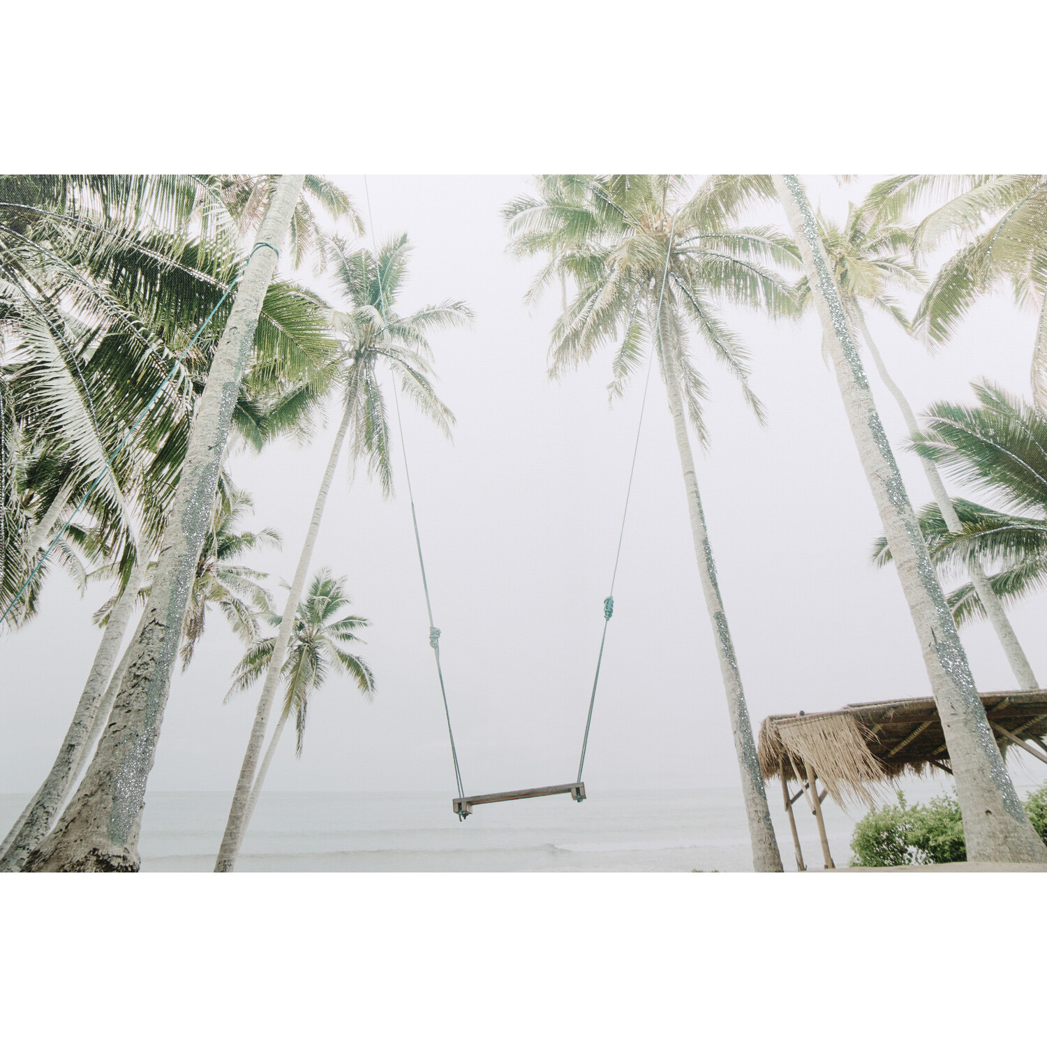 Tropical Beach Landscape Framed Canvas Image 4
