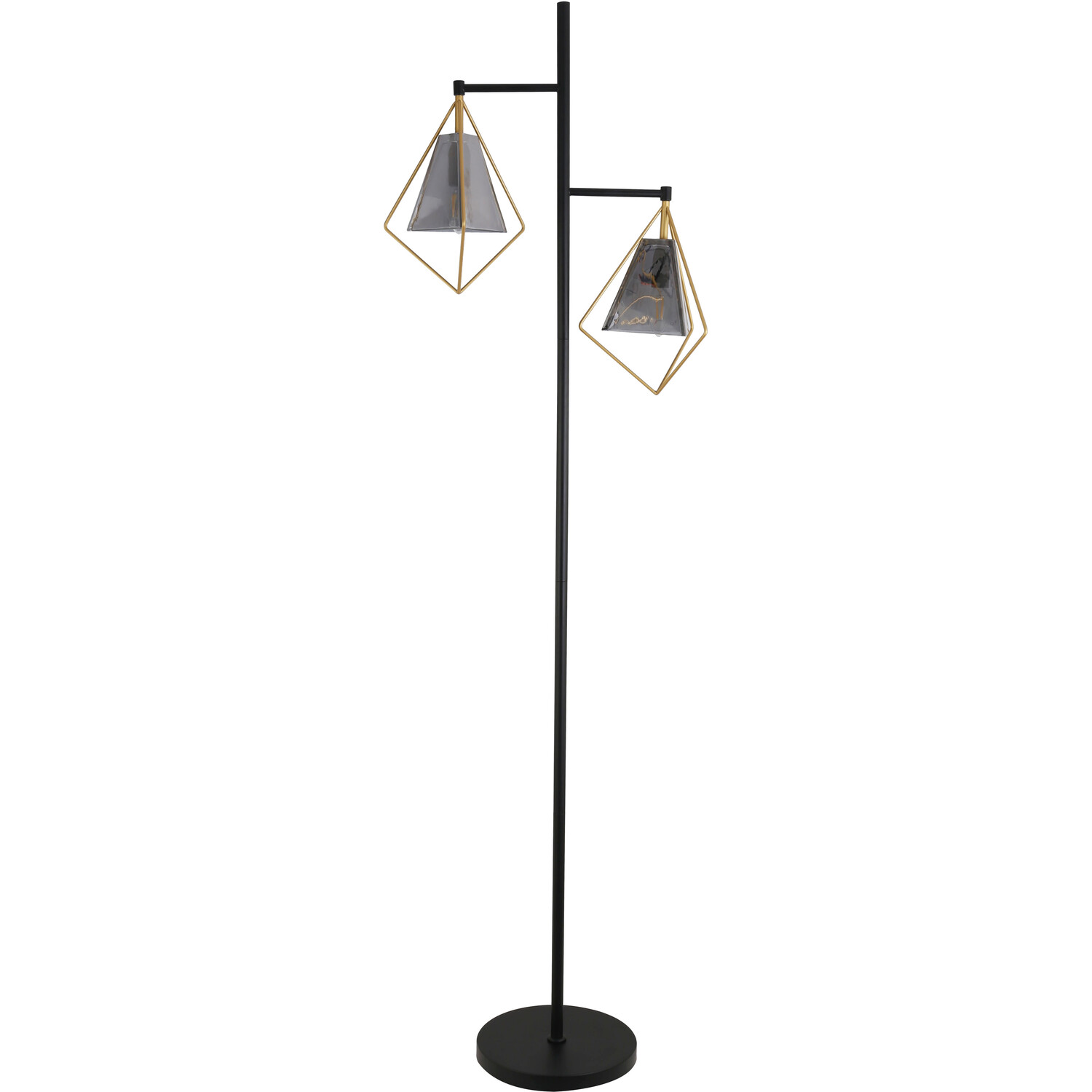 Parker Floor Lamp - Black and Gold Image 1