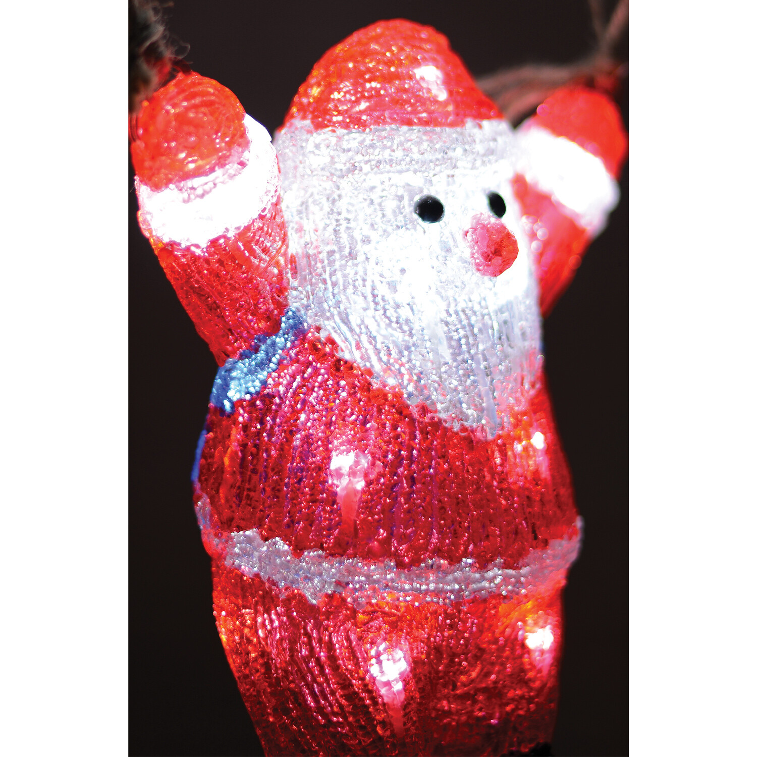 Acrylic LED Parachuting Santa - Red Image 4