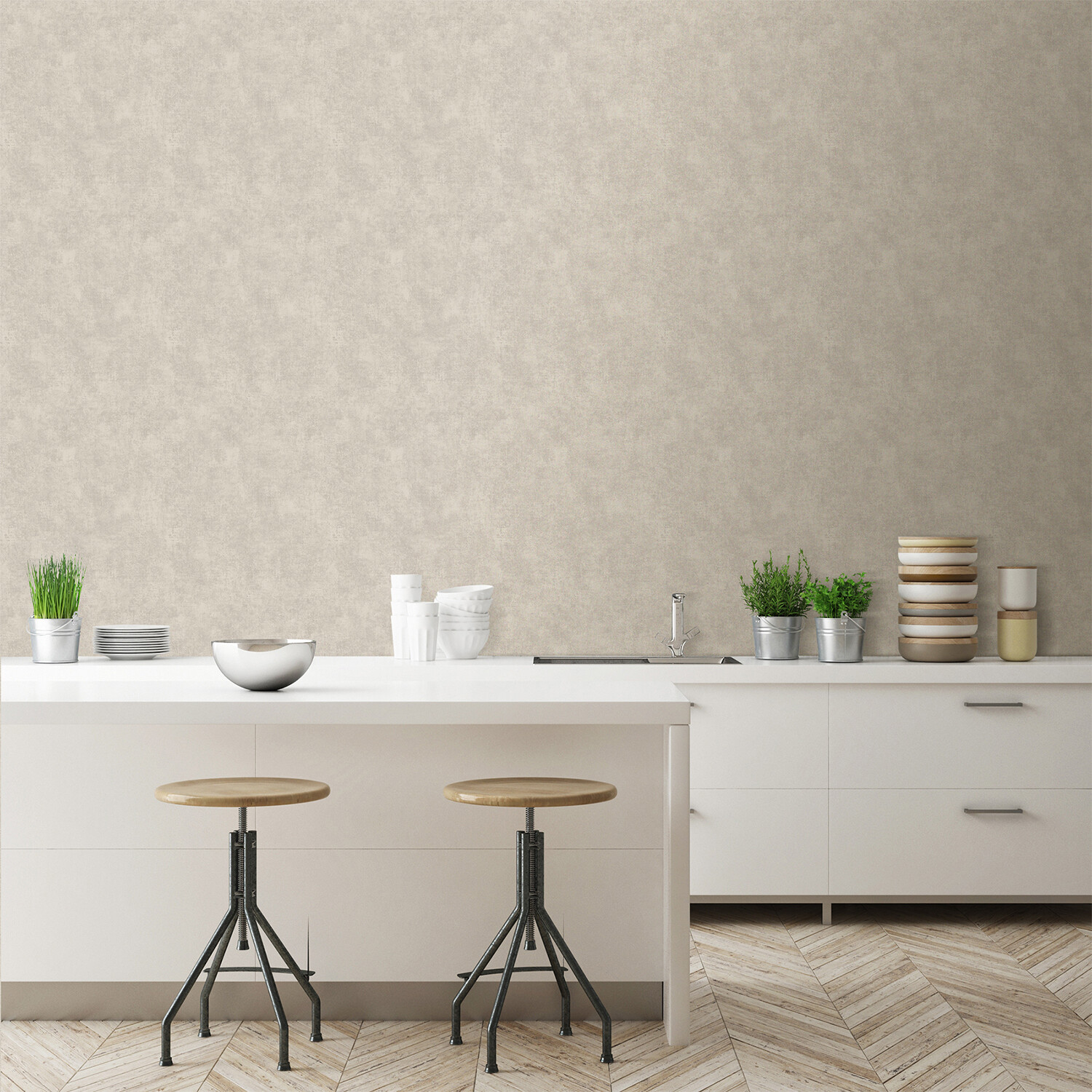 Capri Wallpaper - Taupe Image 2