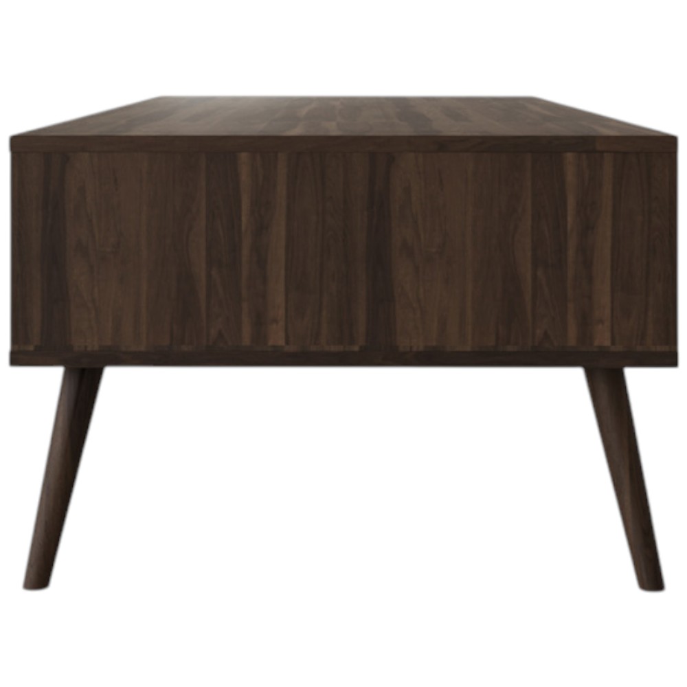 GFW Rowan Single Drawer Single Shelf Walnut Slatted Coffee Table Image 3