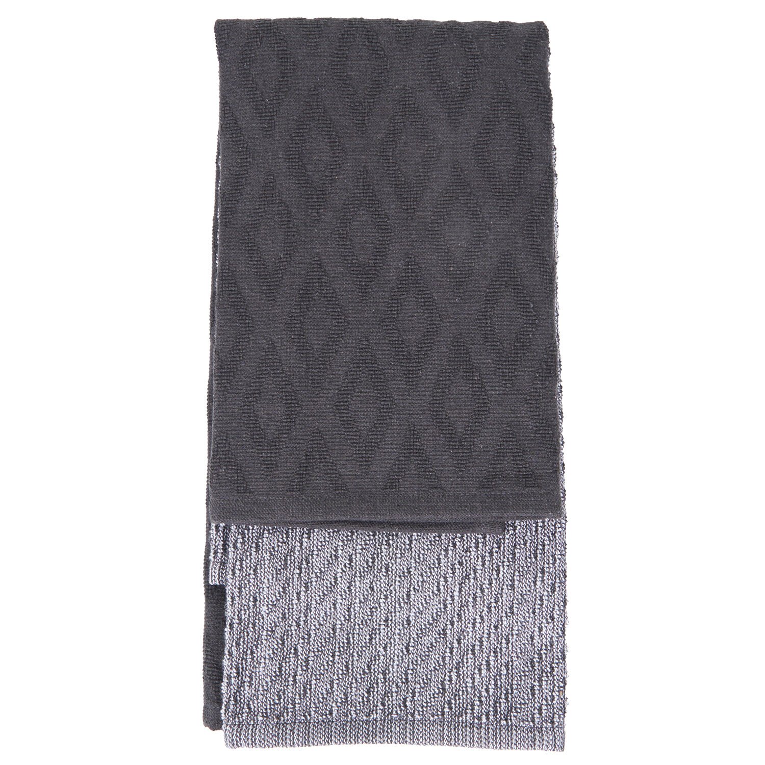Pack of 2 Terry Towels - Dark Grey Image 2
