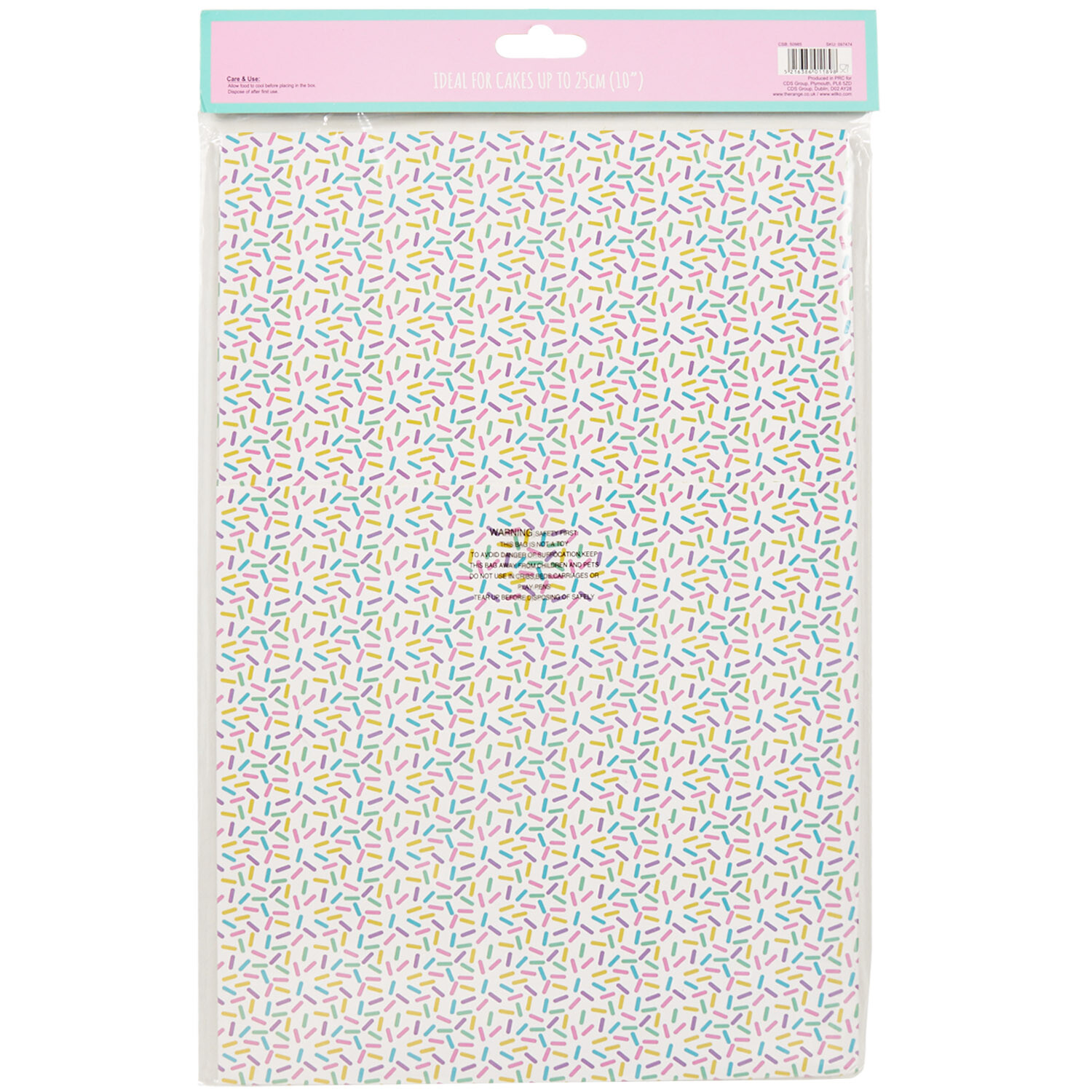 Pack of 2 Sprinkles Cake Box 25cm - Multicolour Image 5