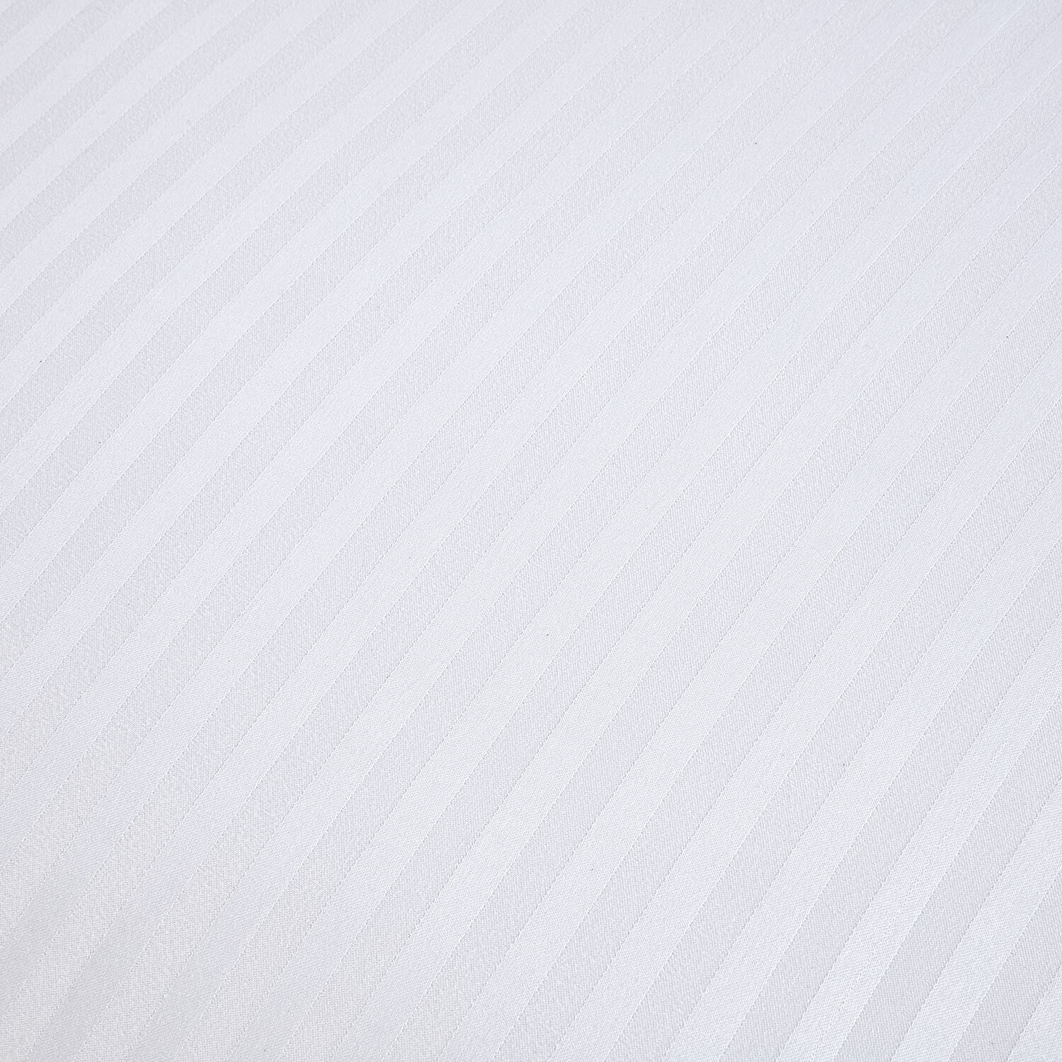 Pimlico Satin Stripe Duvet Set - White / Superking Image 5