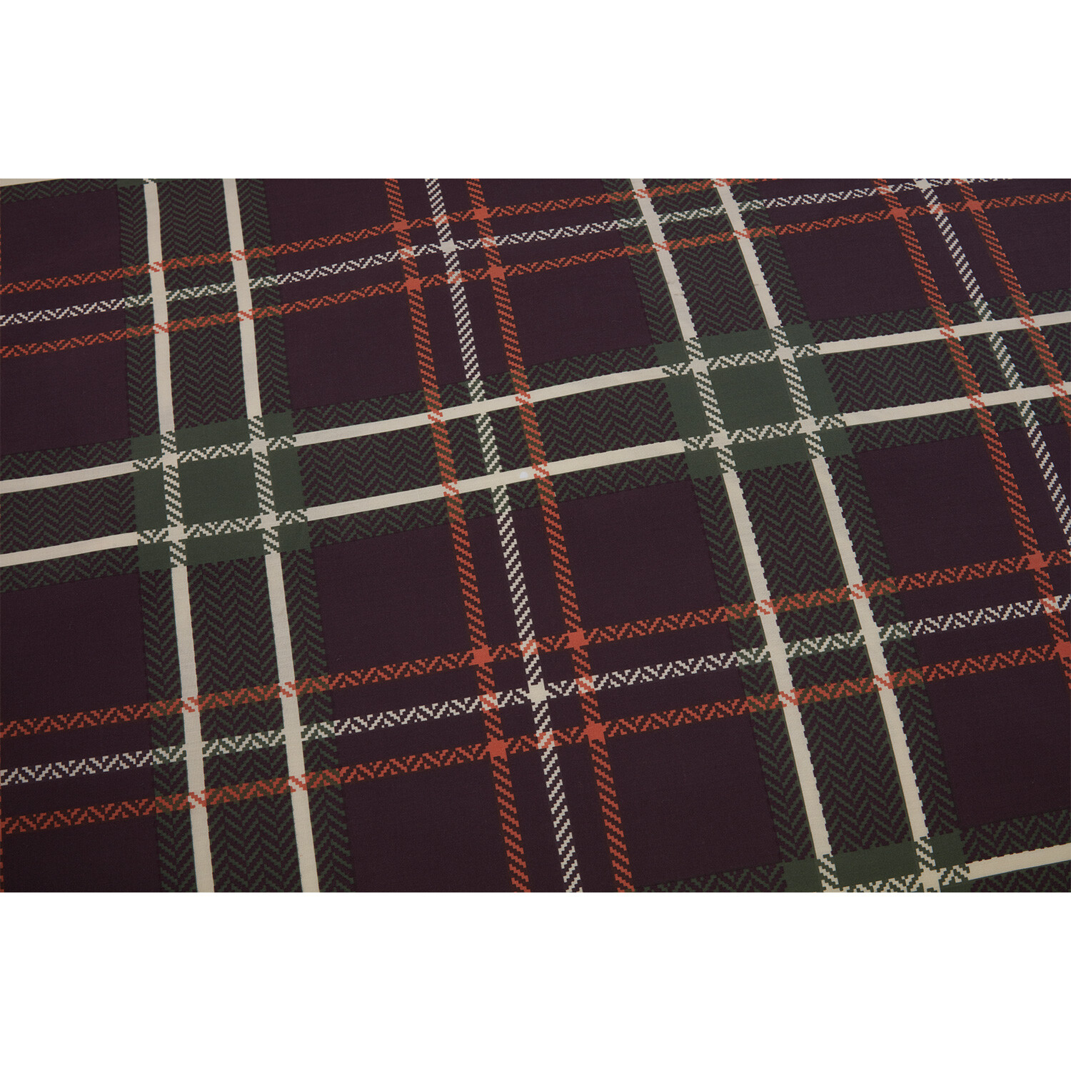The Fall Collection Autumn Check Reversible Duvet Cover and Pillowcase Set - Superking Image 3