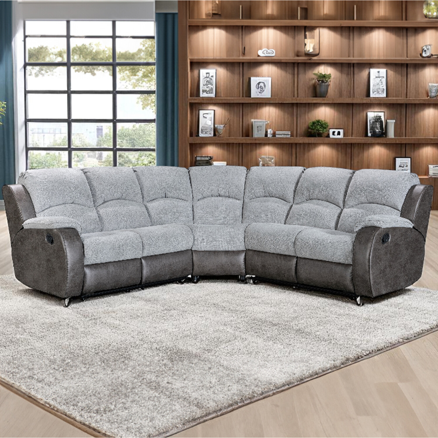 Charleston Corner 7 Seater Sofa Grey Image 4