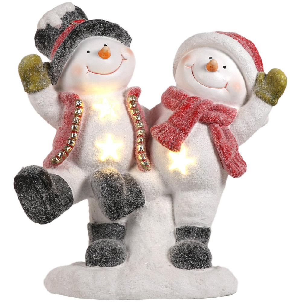 Candy Cane Wishes Cheerful Snowmen LED Christmas Decoration Image 2