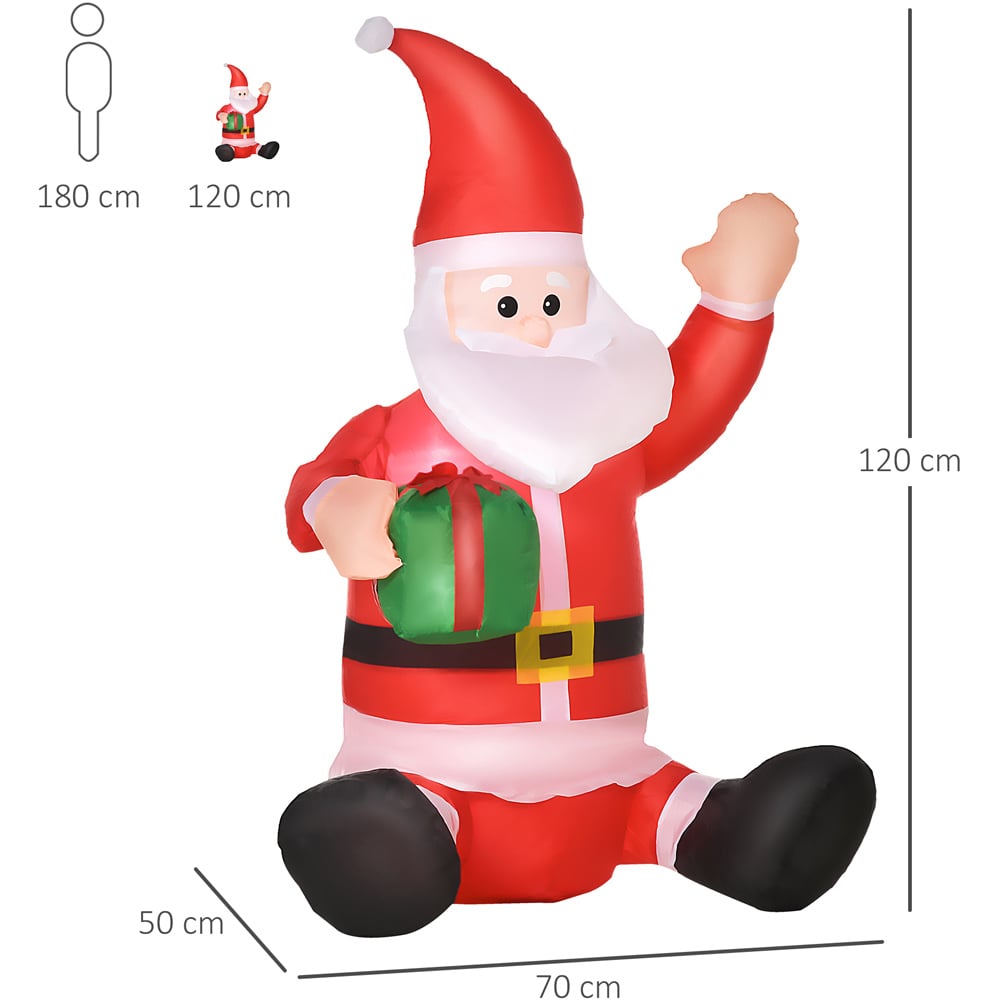HOMCOM Christmas Inflatable Santa Claus Image 8