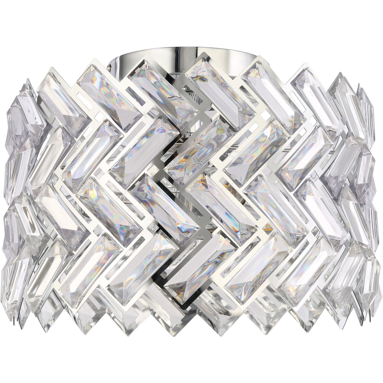 Eleanor Flush Ceiling Fitting Silver Image 3