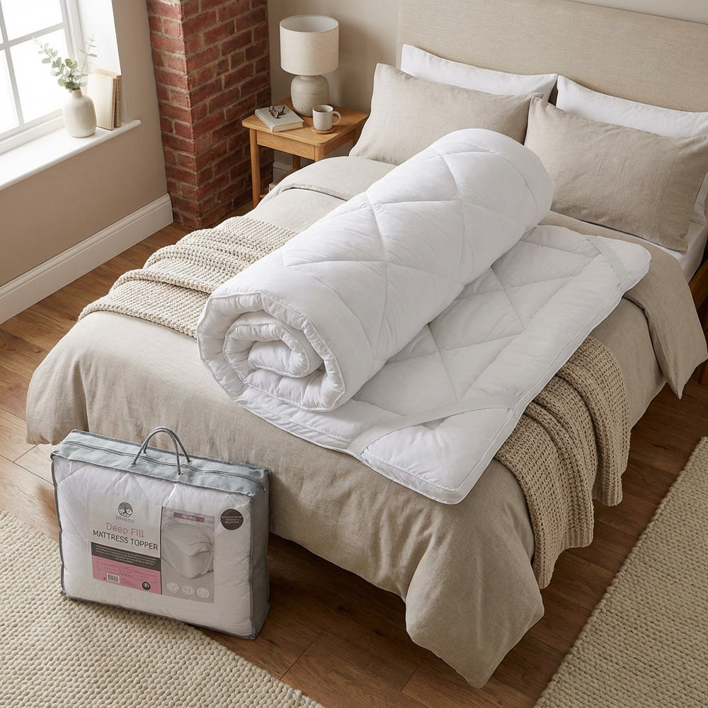 Divante Deep Fill Mattress Topper - White / Superking Image 3