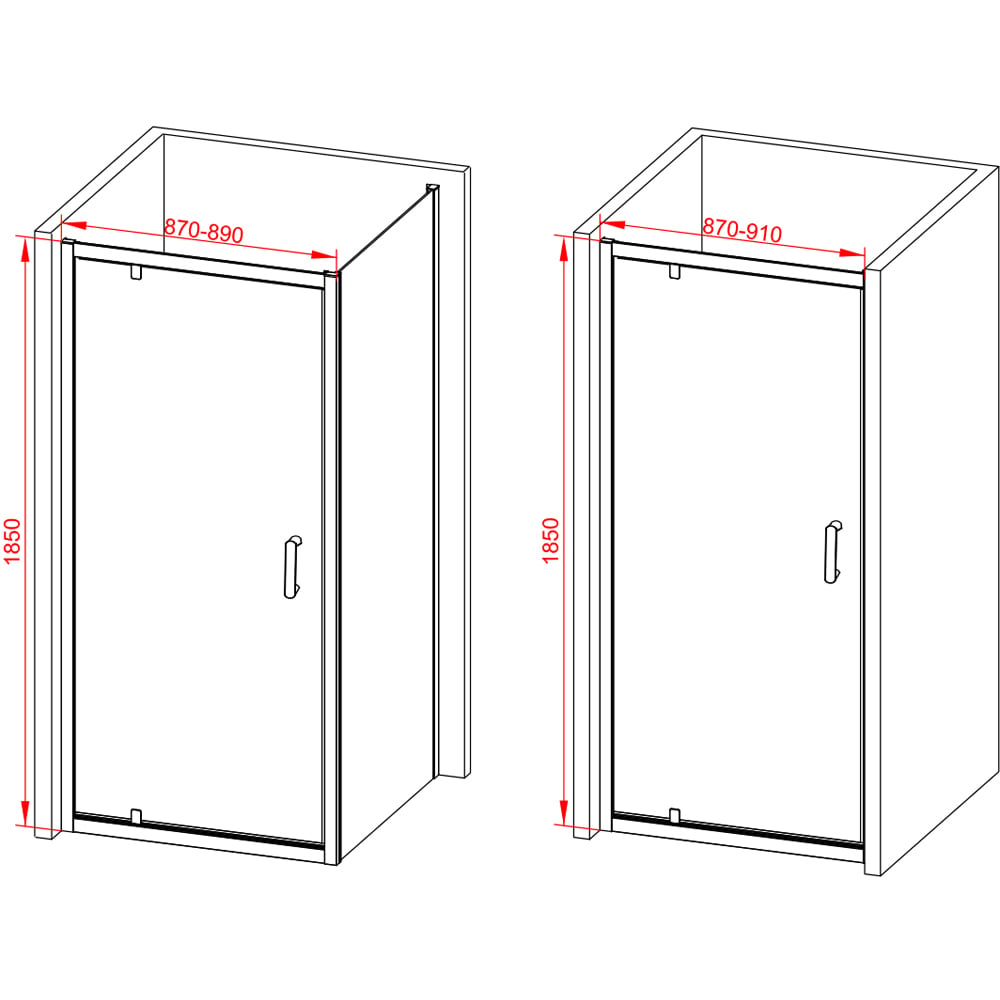 Bathstore Atlantis Brushed Brass Pivot Door 900mm Image 5