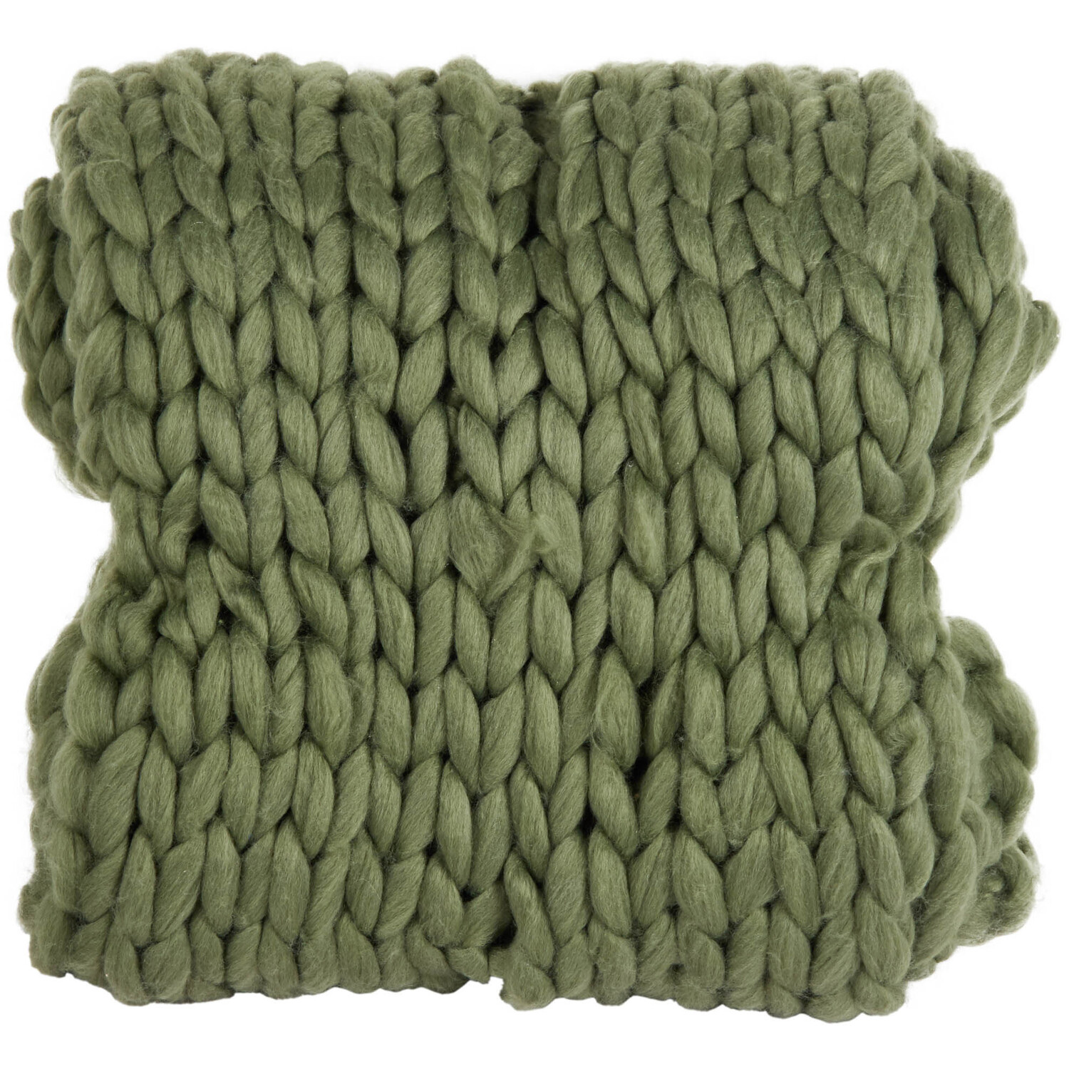 Divante Chunky Knit Throw - Olive Image 3