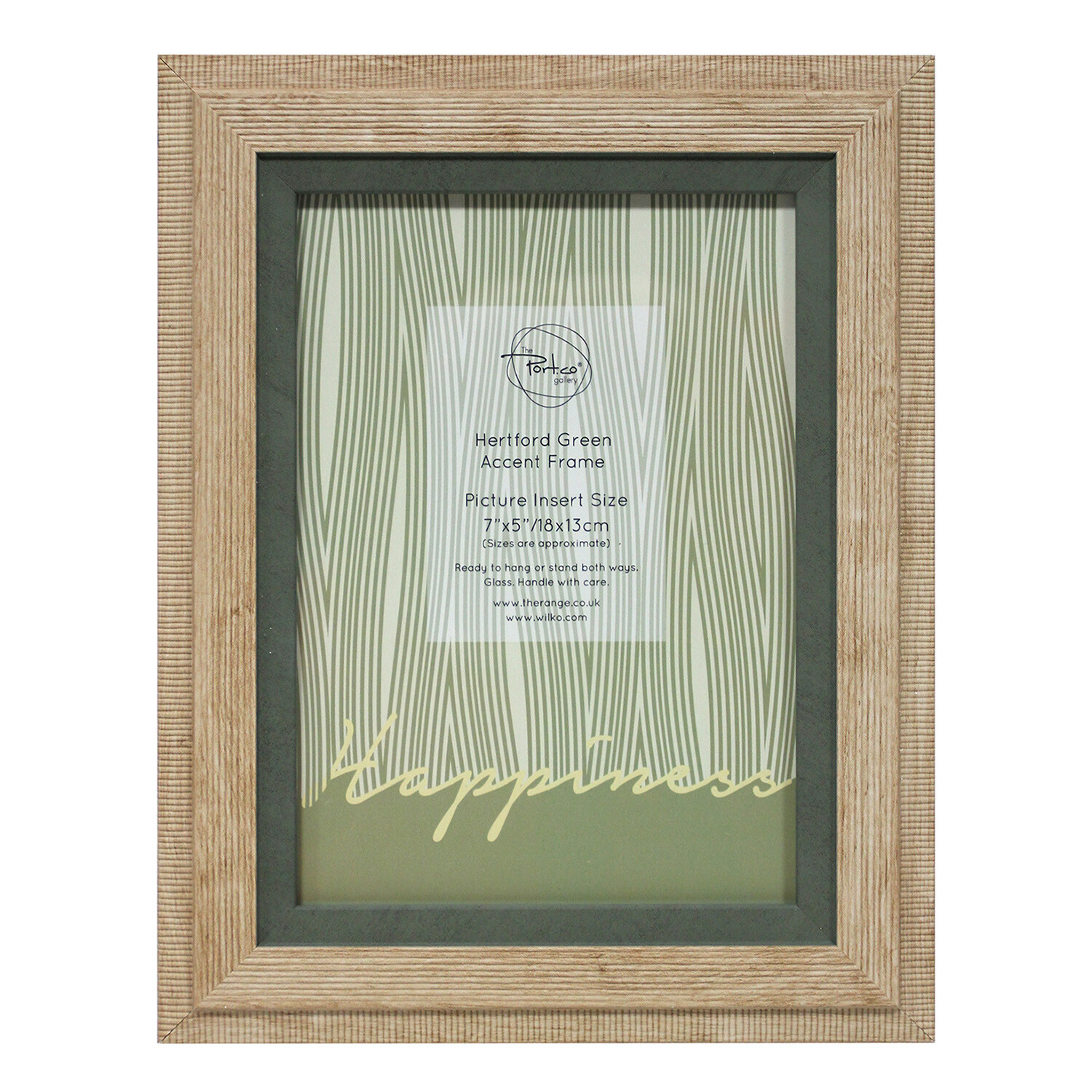 Hertford Green Accent Frame - Natural / 7x5in Image 1