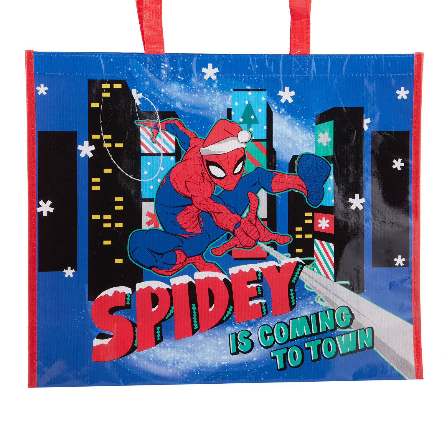 Christmas Spiderman Shopper Bag Image 3