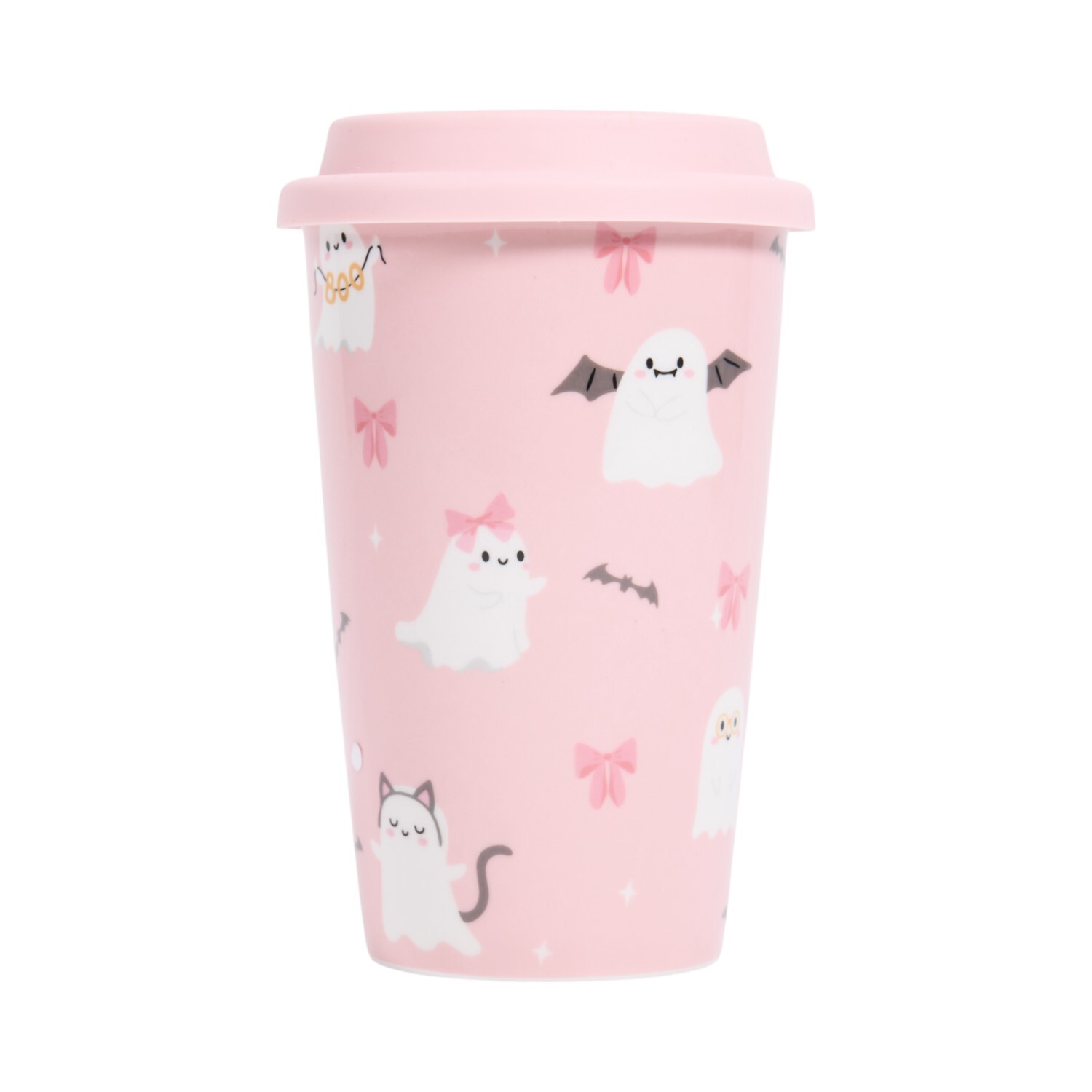Halloween Print Coffee Cup Pink Image 2
