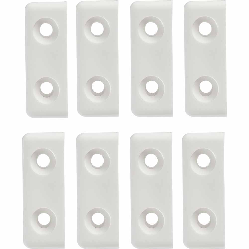 Wilko White Modesty Block Fixing 8 Pack Image 3