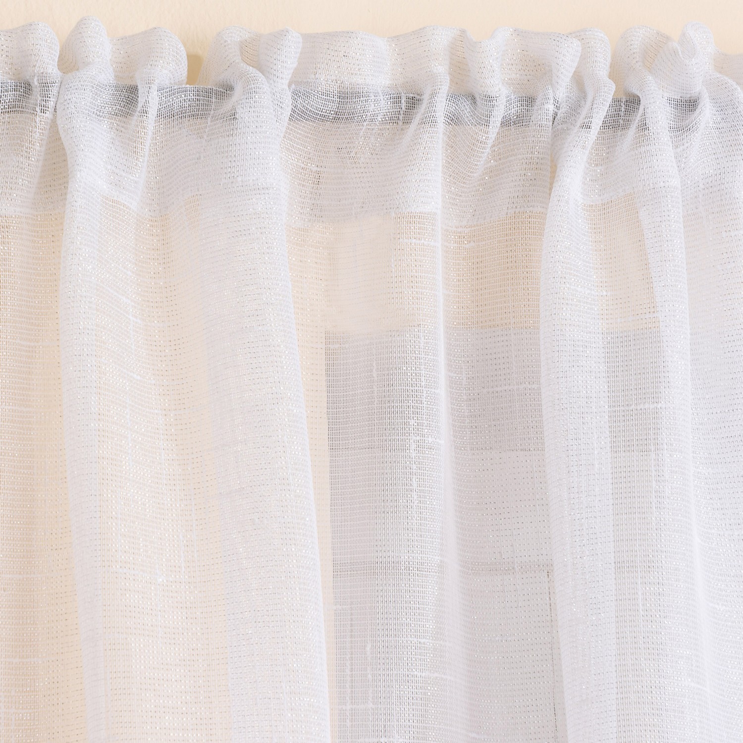 Casablanca White Voile Panel Curtain 229cm Image 2