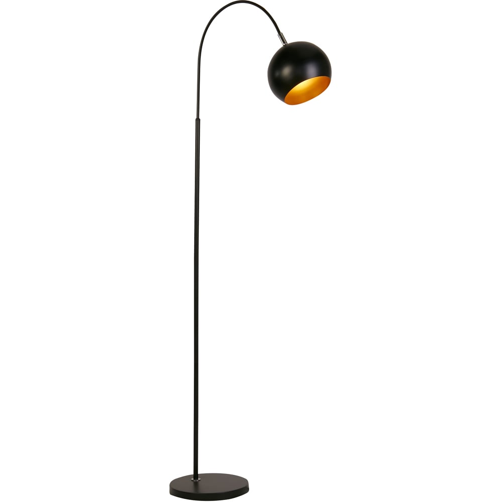 Lighting Collection Arlo Matt Black Ball Shade Floor Lamp Image 3