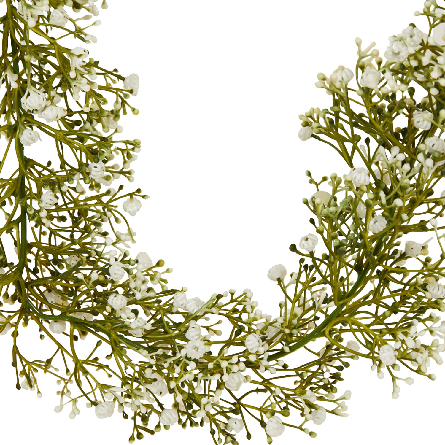 Gypsophila Garland 180cm - Green and White Image 4