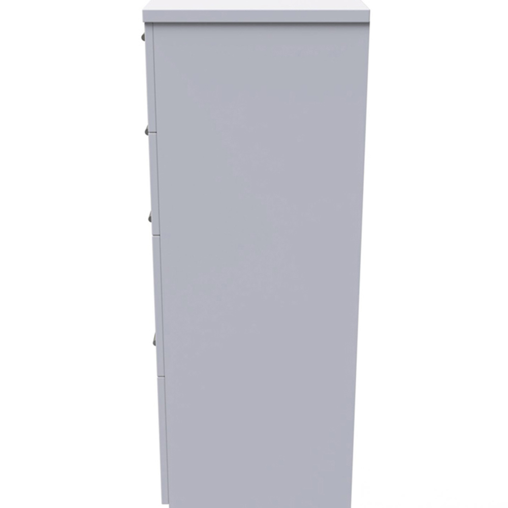 Crowndale Devon 4 Drawer Grey Matt Deep Chest of Drawers Image 4