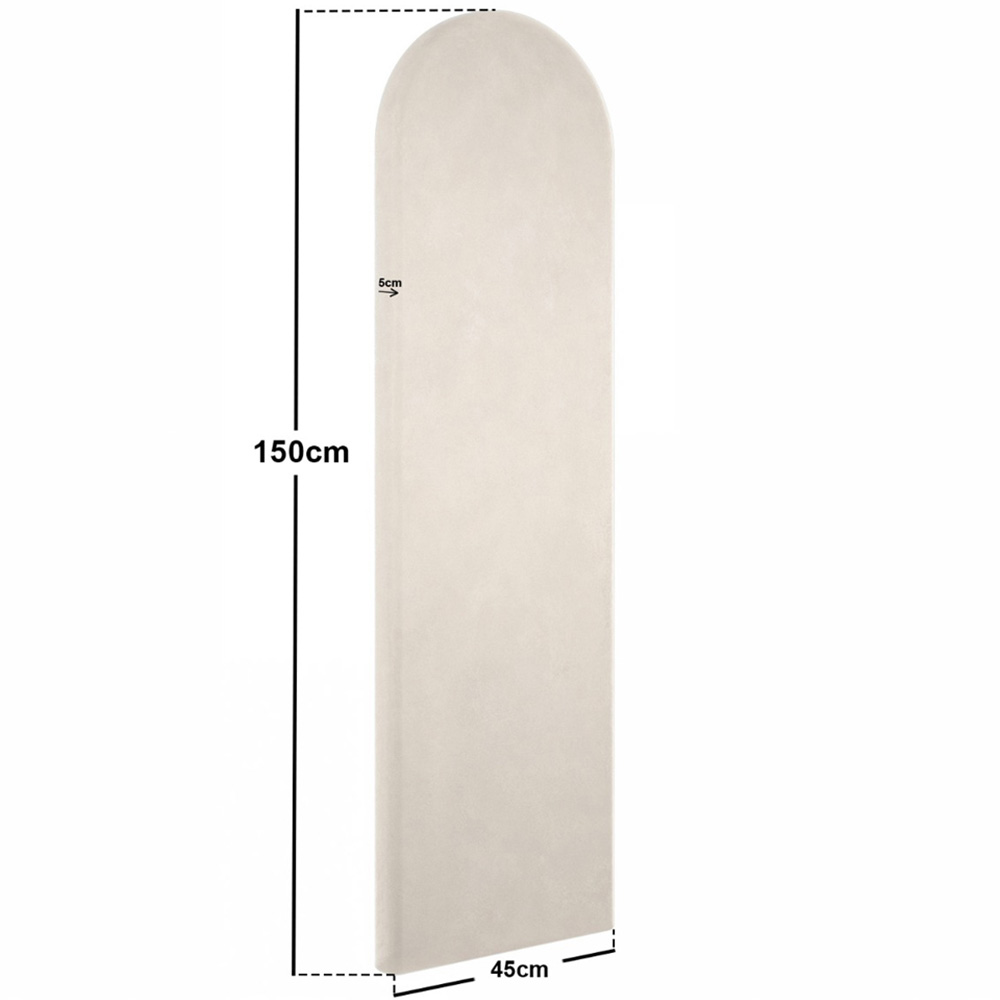 Solace+Co Cirrus Beige Velvet Headboard Panel Image 8