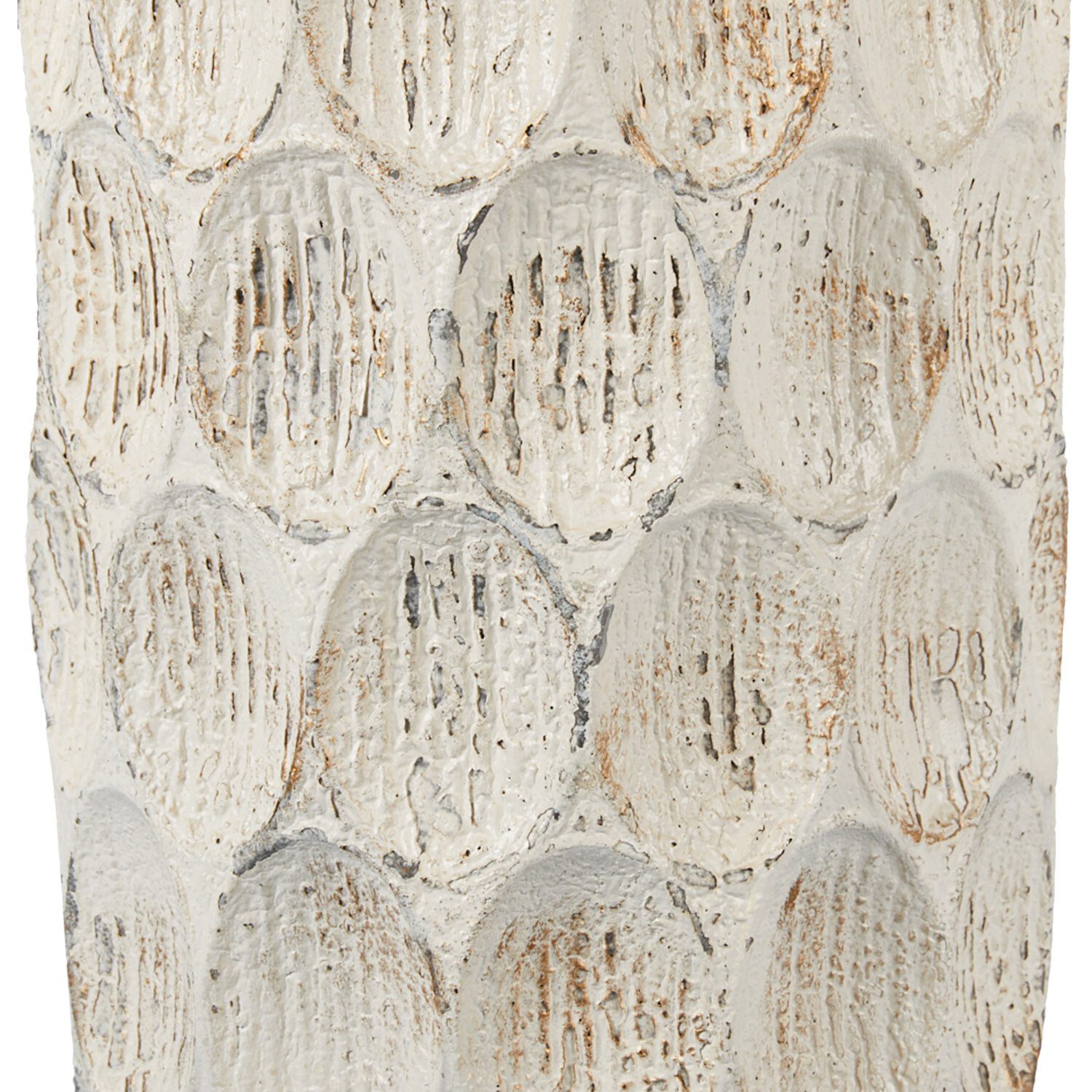 Isla Tall Metal Vase 54cm - White Image 3