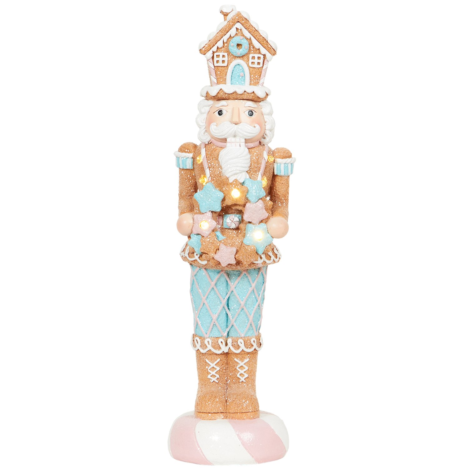 Gingerbread LED Nutcracker Pink - Pink Image 2