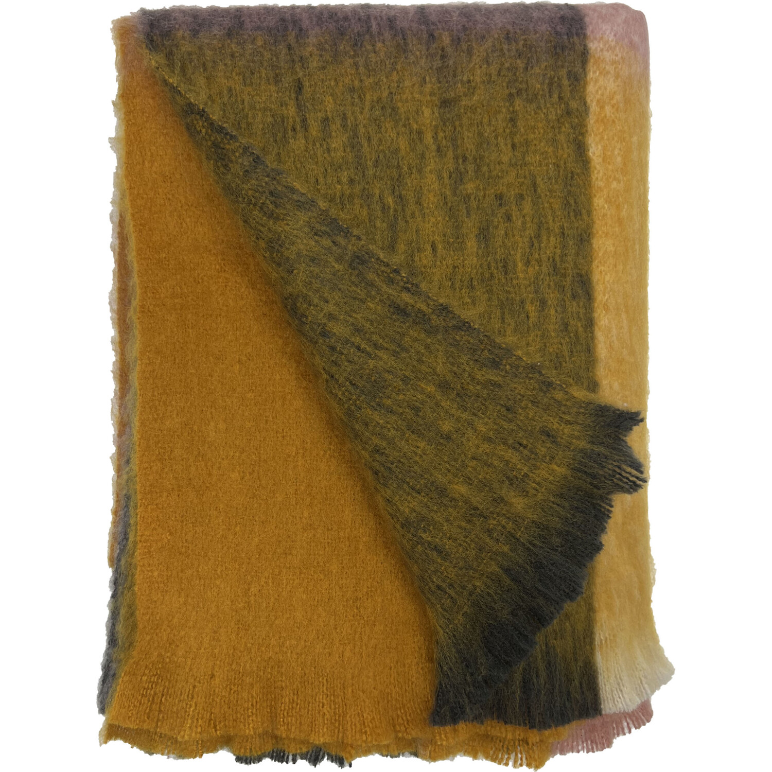 Divante Hartley Check Throw Ochre Image 5