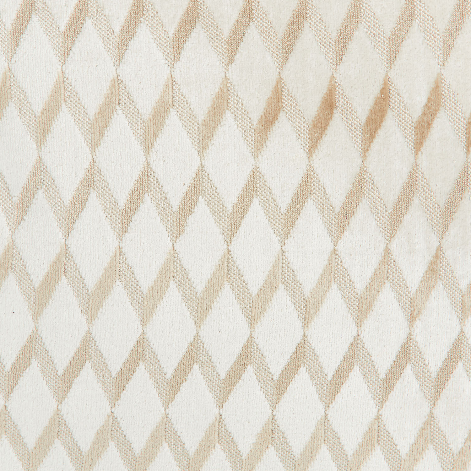 Luna Geo Velvet Cushion - Ivory Image 4