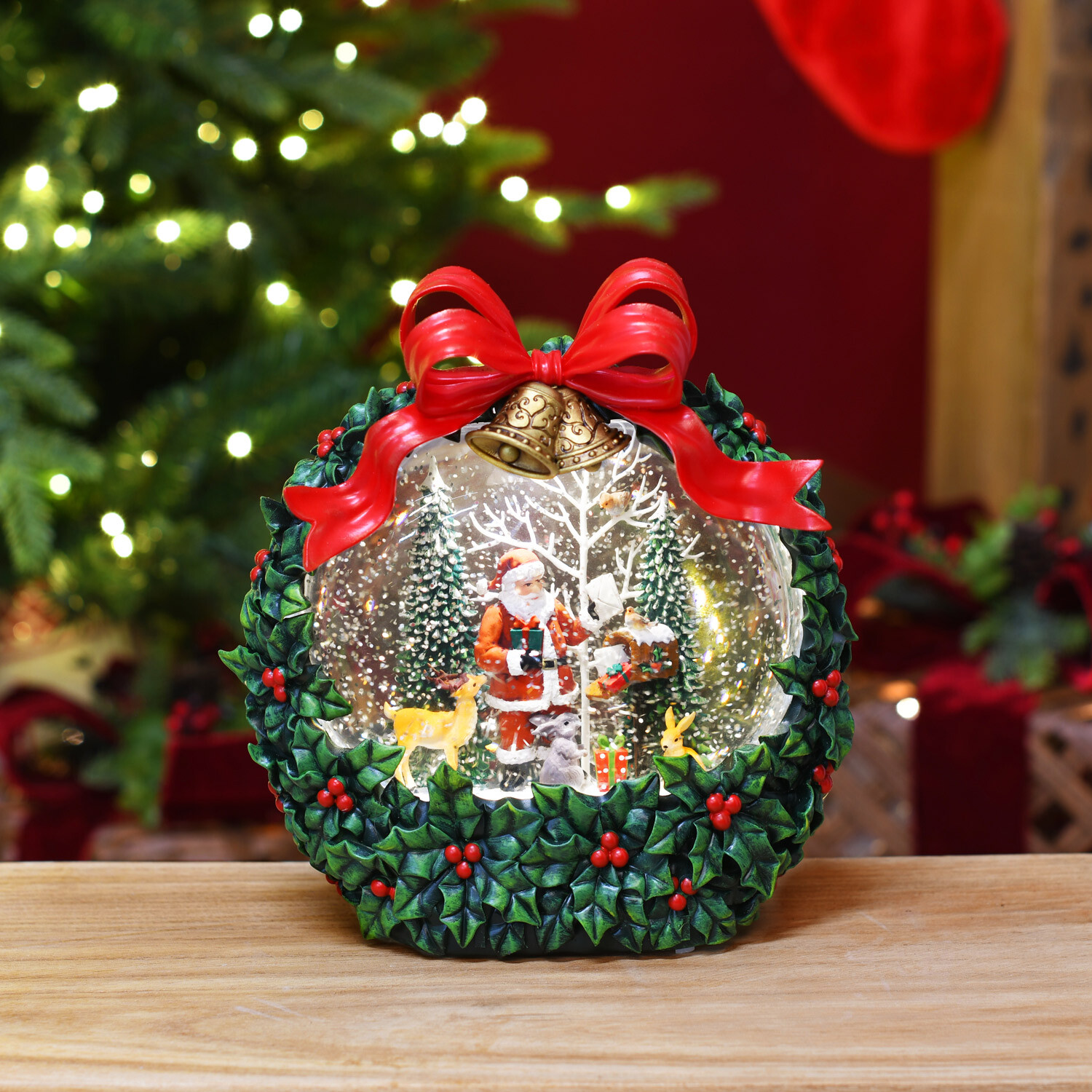 Traditional Wreath Glitter SpinnerMulticolour Image 2