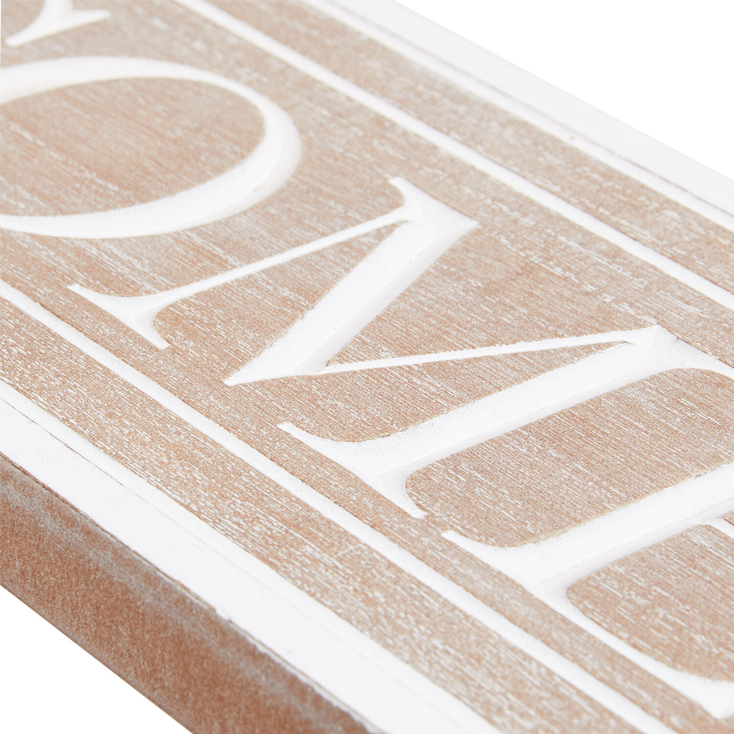 Rustic Holly Wood Effect Sign - Neutral Image 2