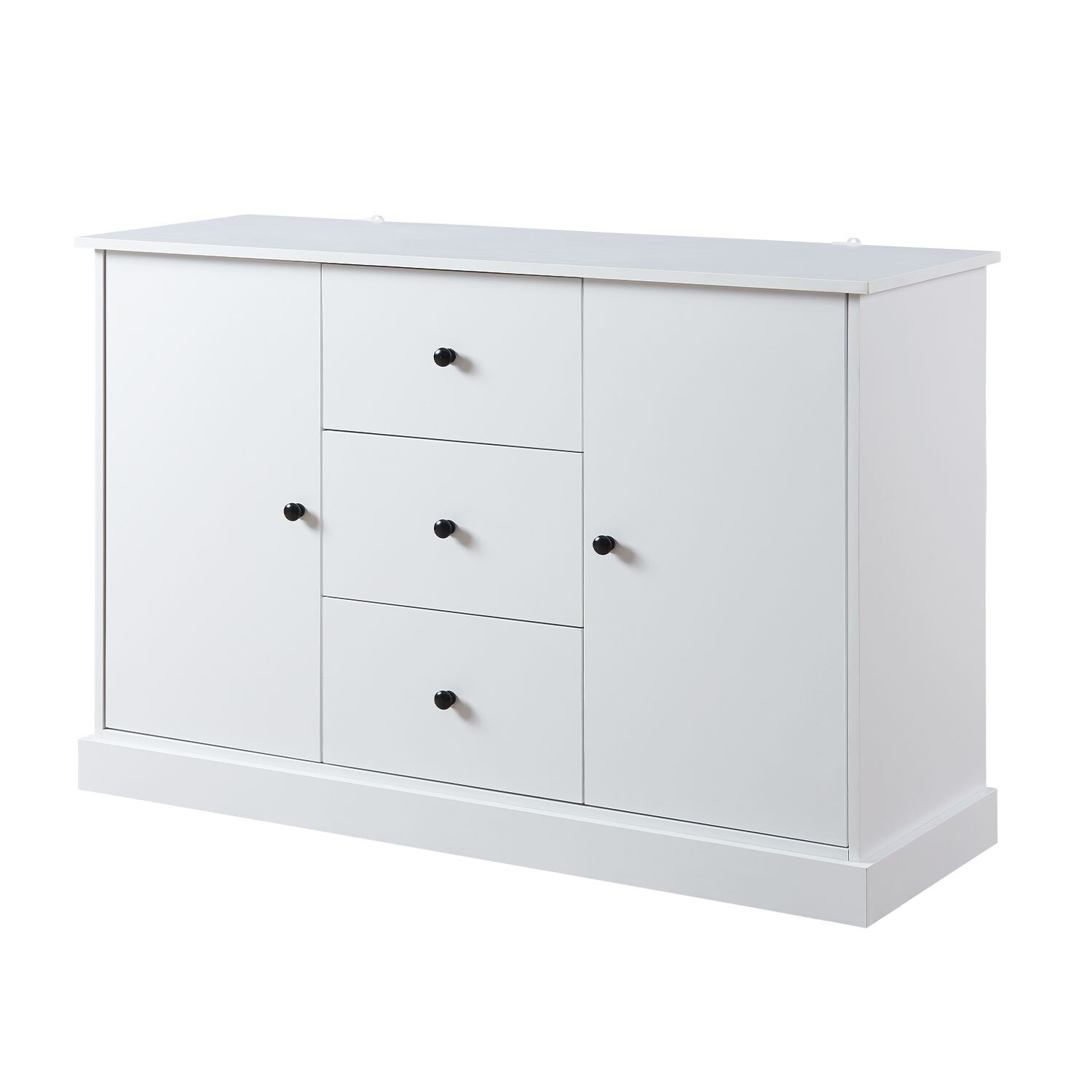 Windsor 2 Door 3 Drawer White Sideboard Image 2