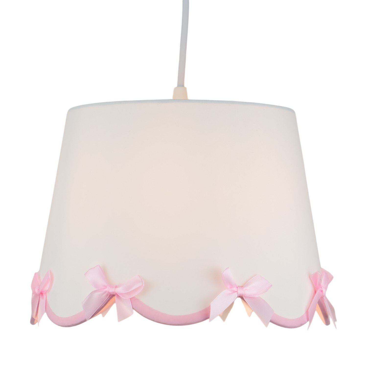 Scalloped Bow Lamp Shade White Image 2